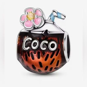 Coco Charm with Pink Flower and Straw